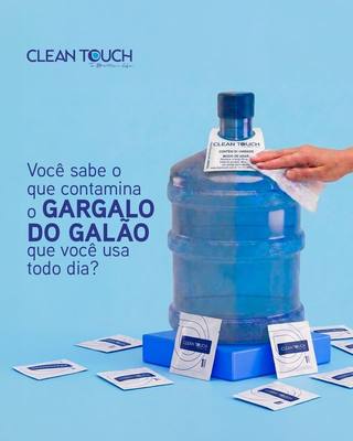 Post da Clean Touch sobre higienização de galão de água